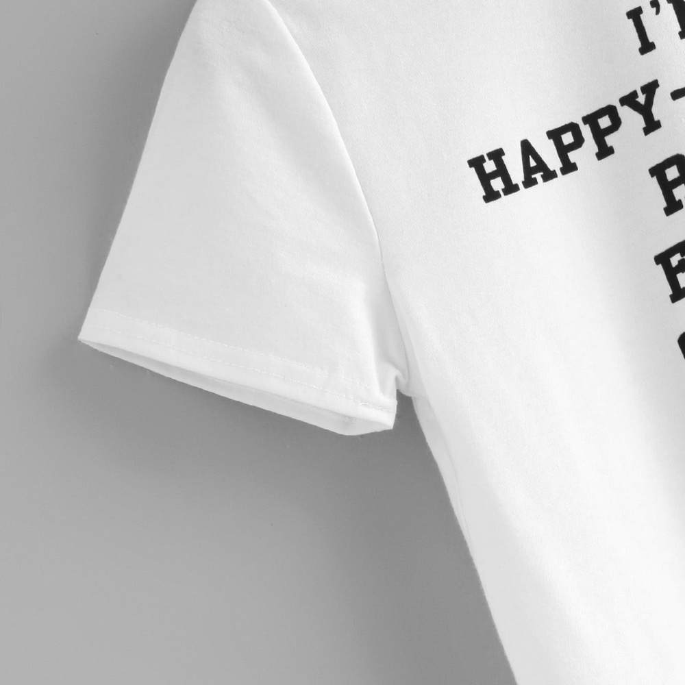 Slogan Print Tee - Picture 4 of 4